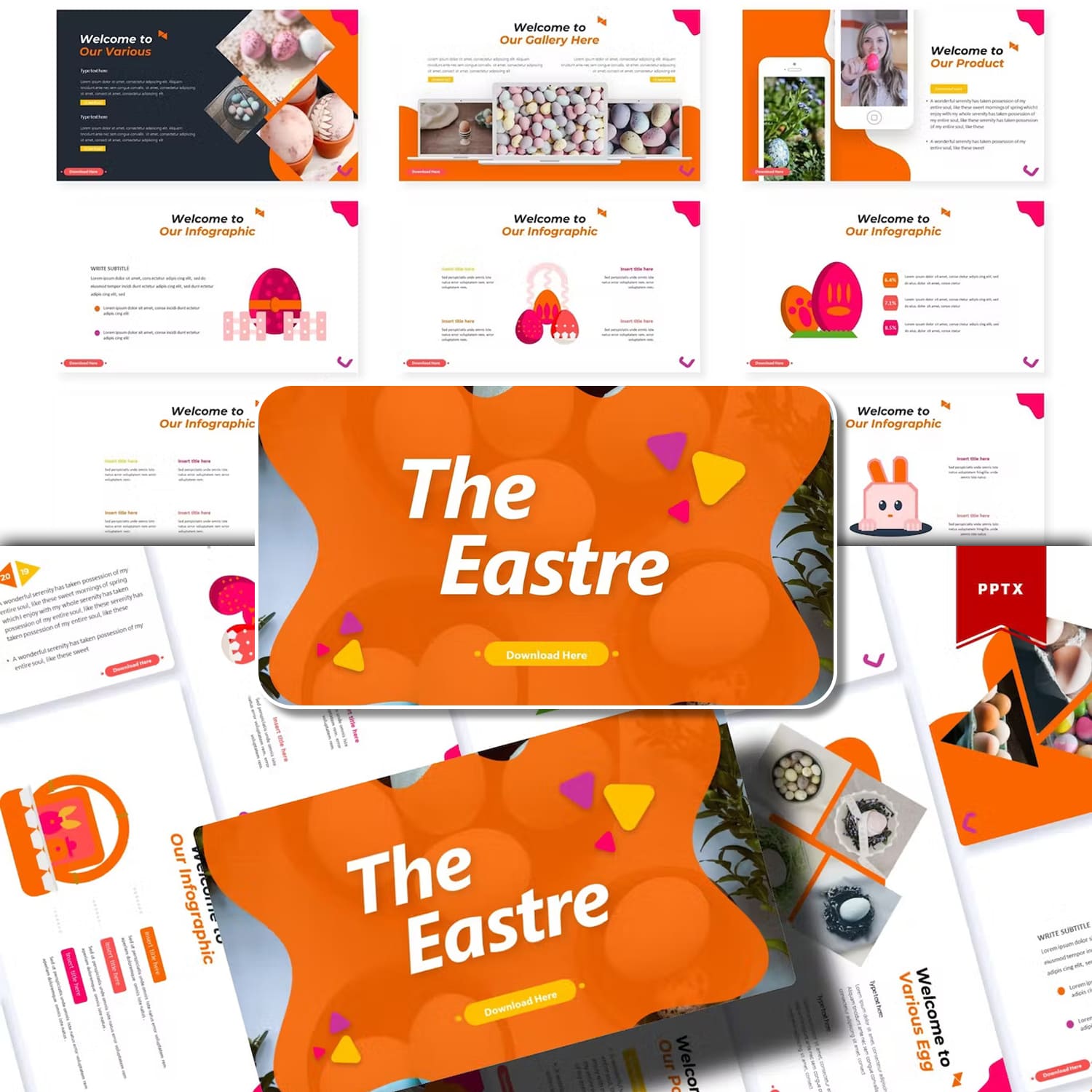 The eastre powerpoint template - main image preview.