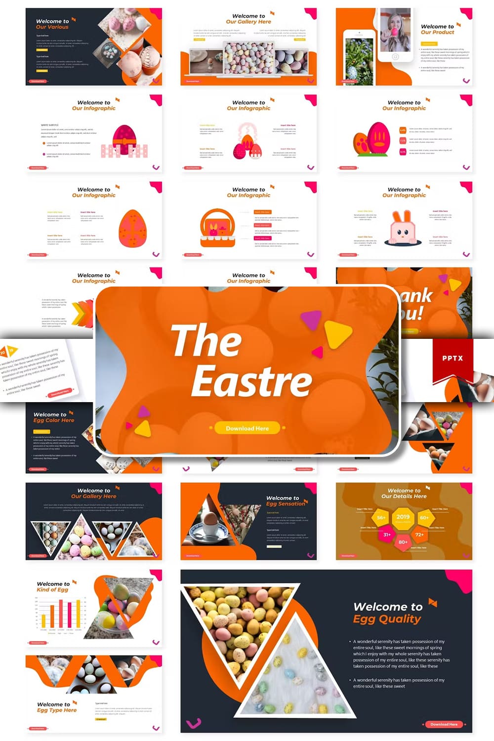 The eastre powerpoint template - pinterest image preview.