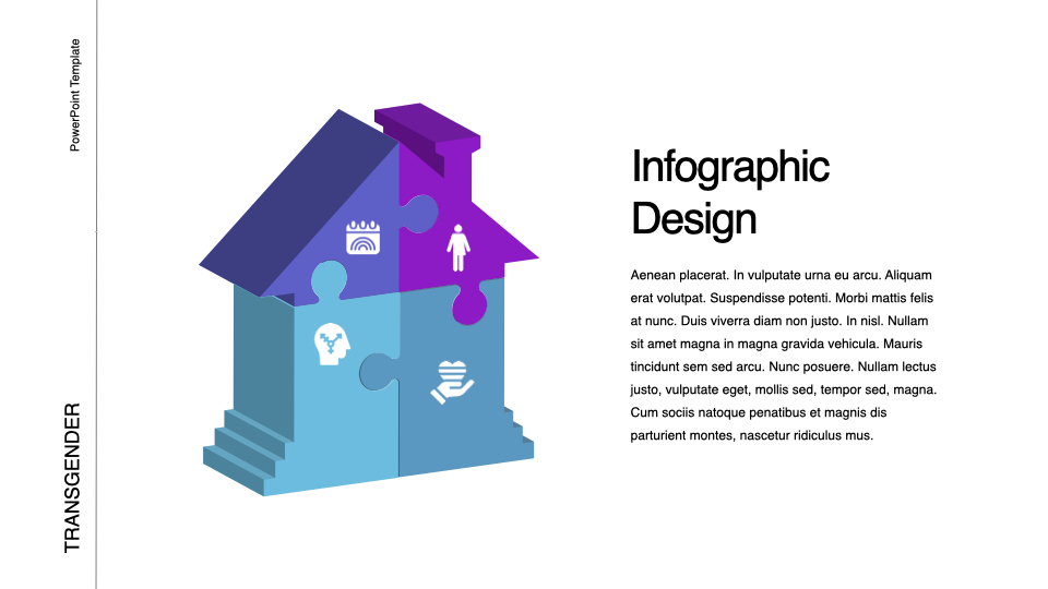 Infographic in a house shape.