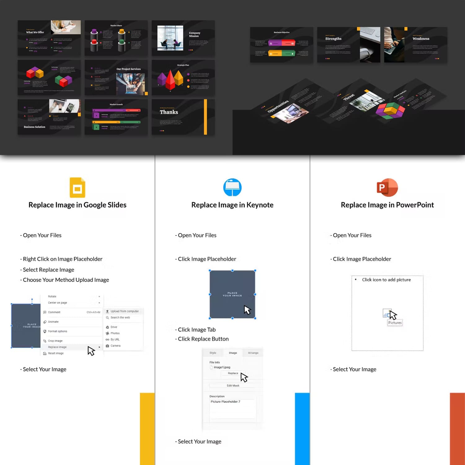 Tridio 3d business presentation dark from inipagi.