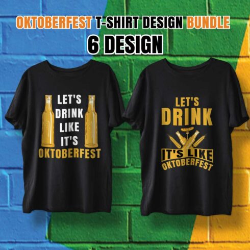 6 Print Ready Oktoberfest T-Shirt Design Bundle cover image.