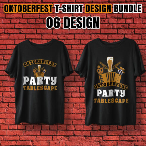 7 Print Ready Oktoberfest T-Shirt Design Bundle cover image.