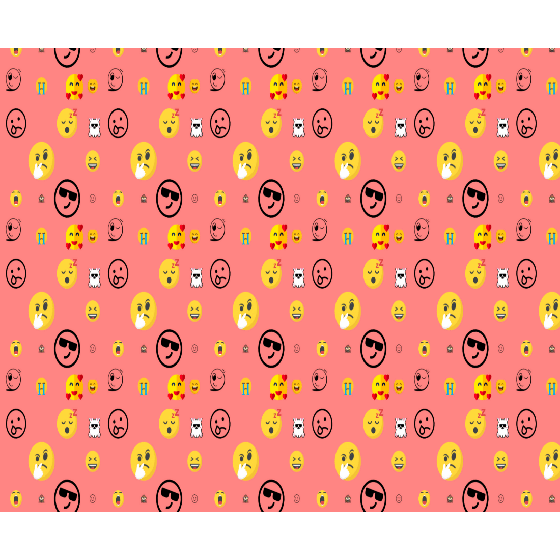 4K Quality Emojis Pattern For Your Business preview image.