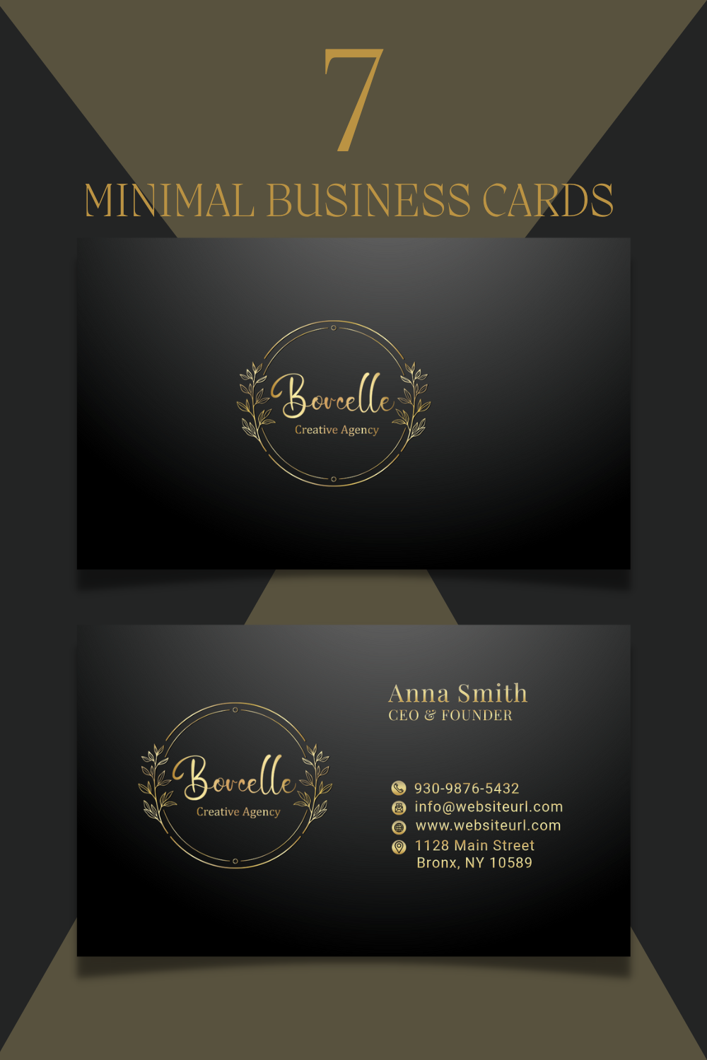 7 Minimal and Unique Professional Double-sided Business Cards