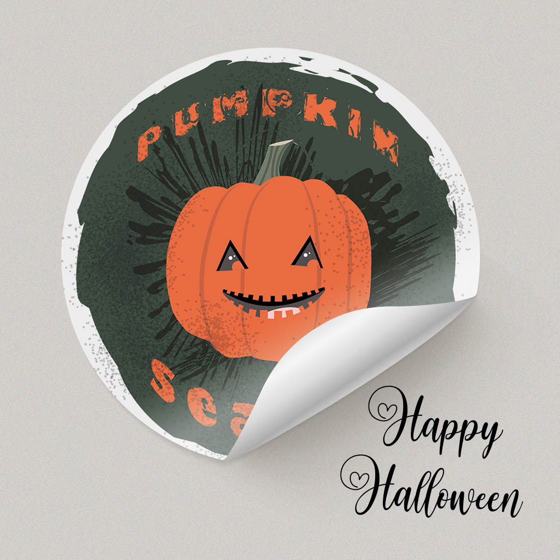 Halloween Smiling Pumpkin Sublimation cover image.