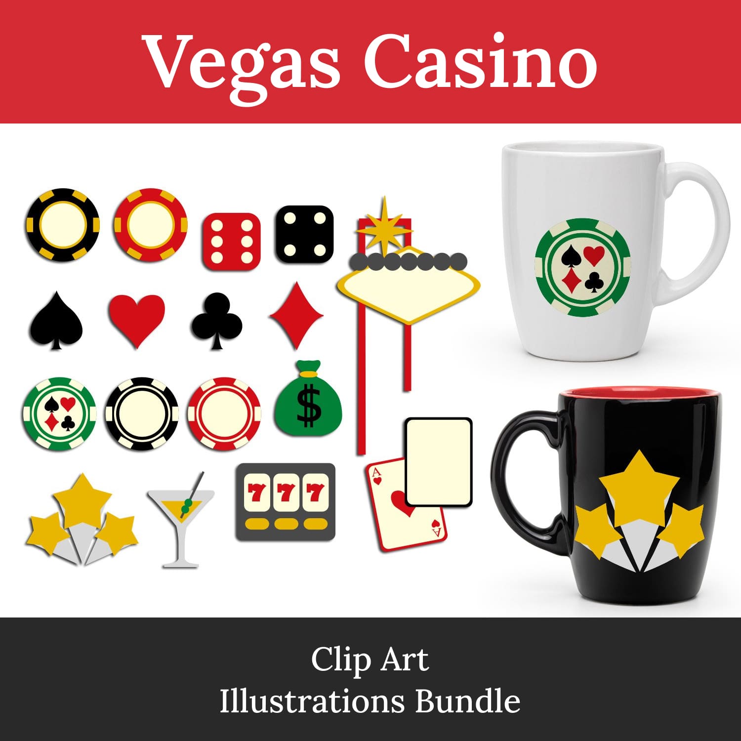 Vegas Casino Clip Art Illustrations Bundle – MasterBundles