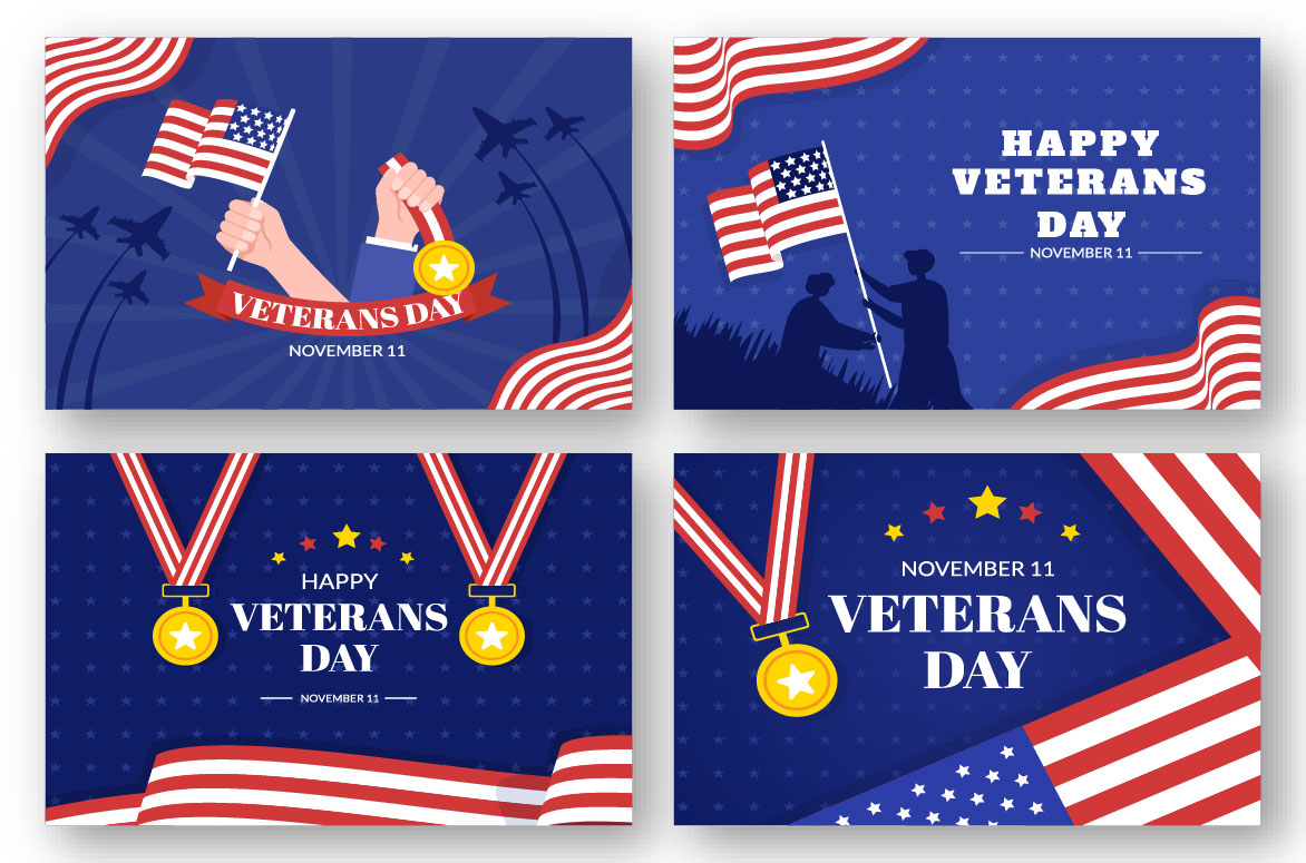 14 Veterans Day Design Illustration Examples.