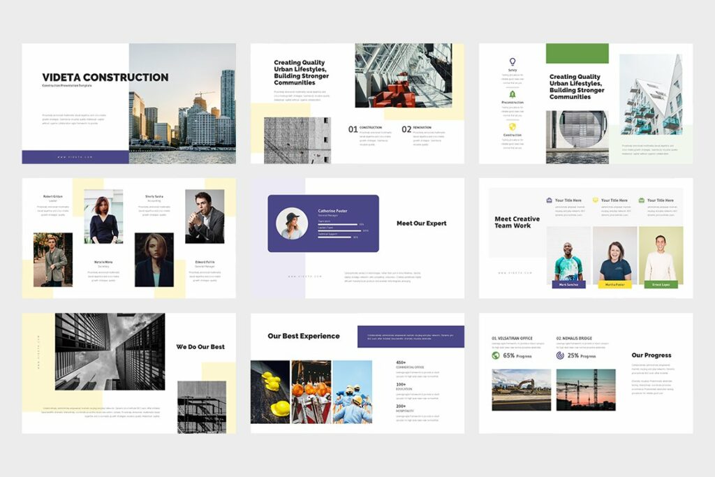 Videta: Construction Powerpoint Template – MasterBundles