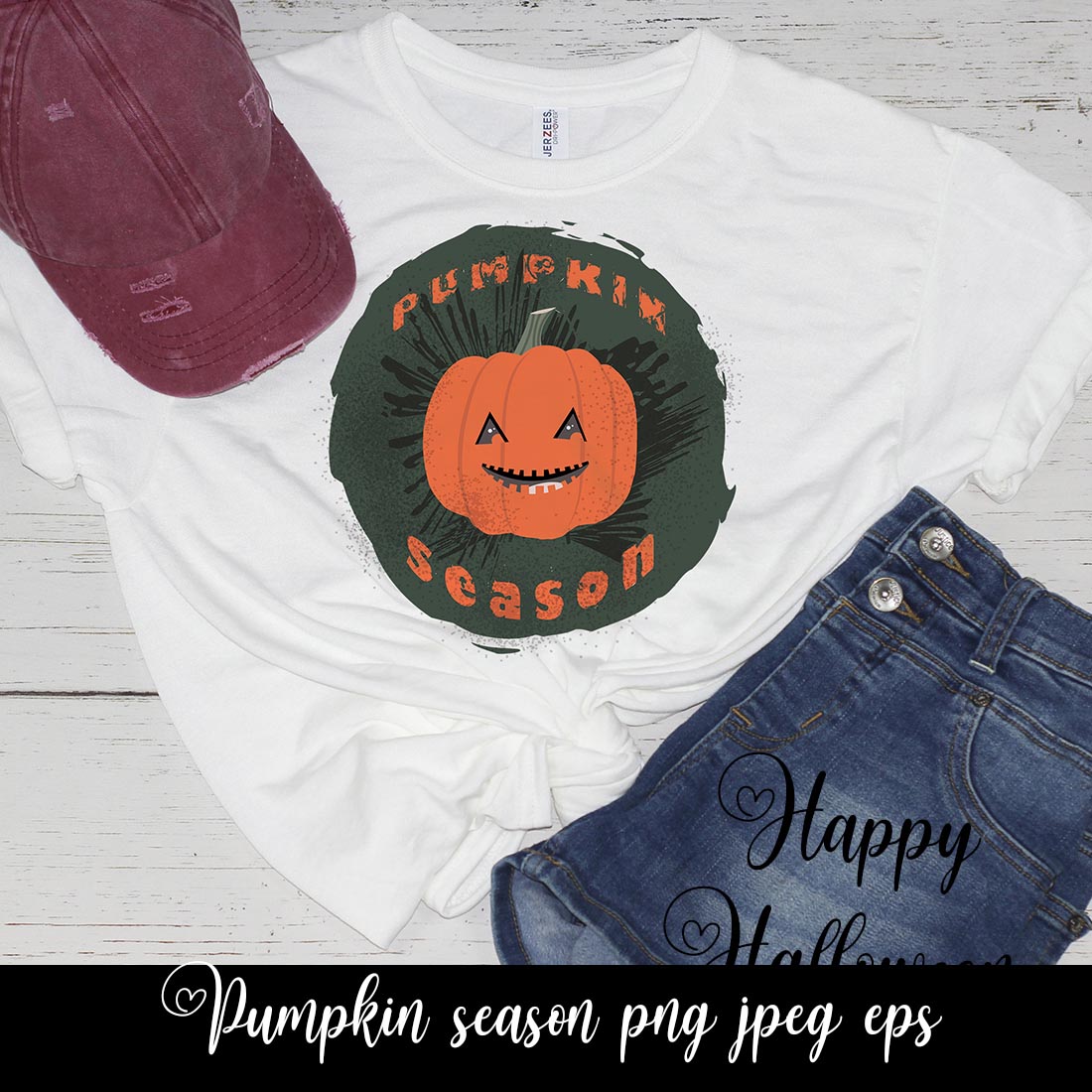 Halloween Smiling Pumpkin Sublimation facebook image.