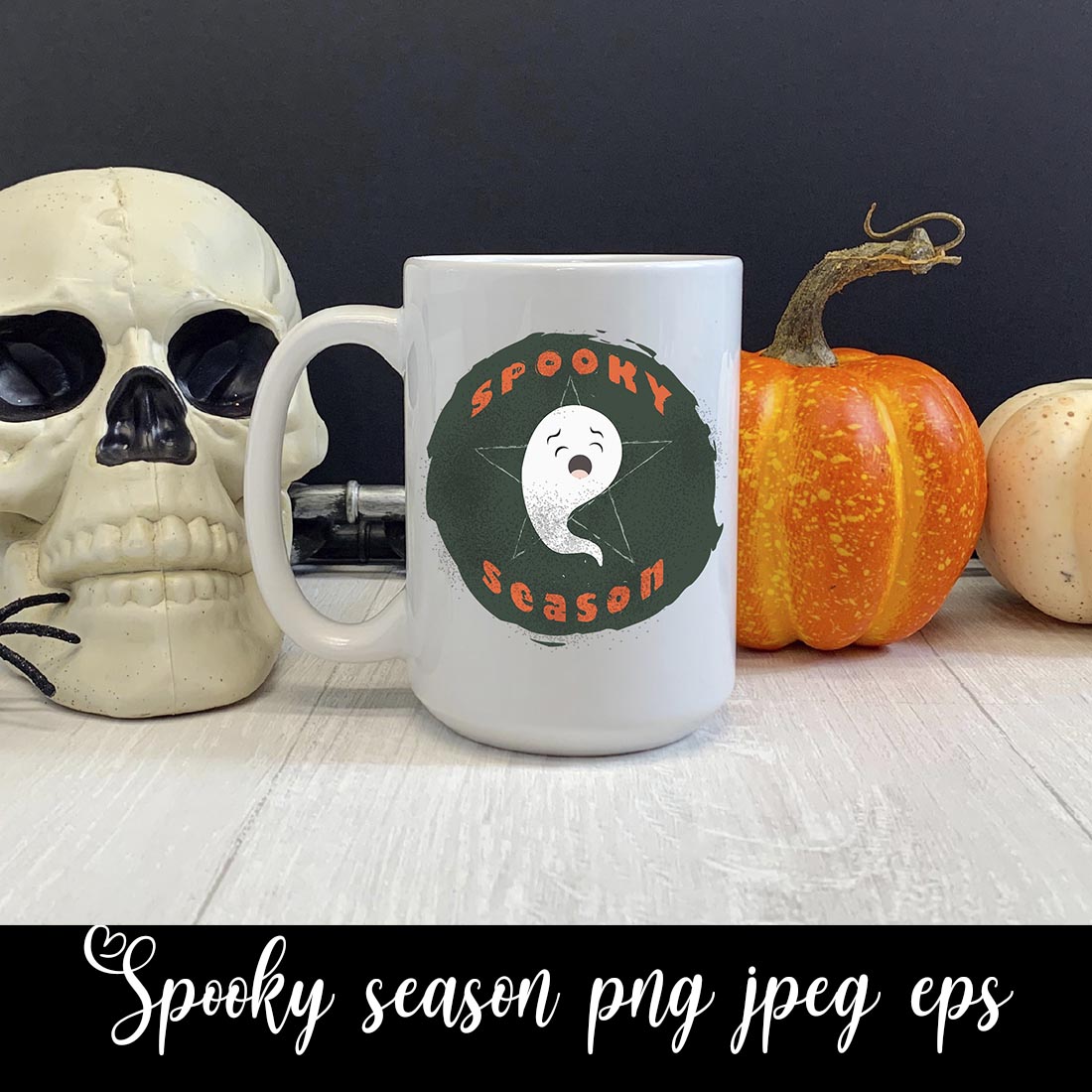 Halloween Spooky Ghost Sublimation facebook image.