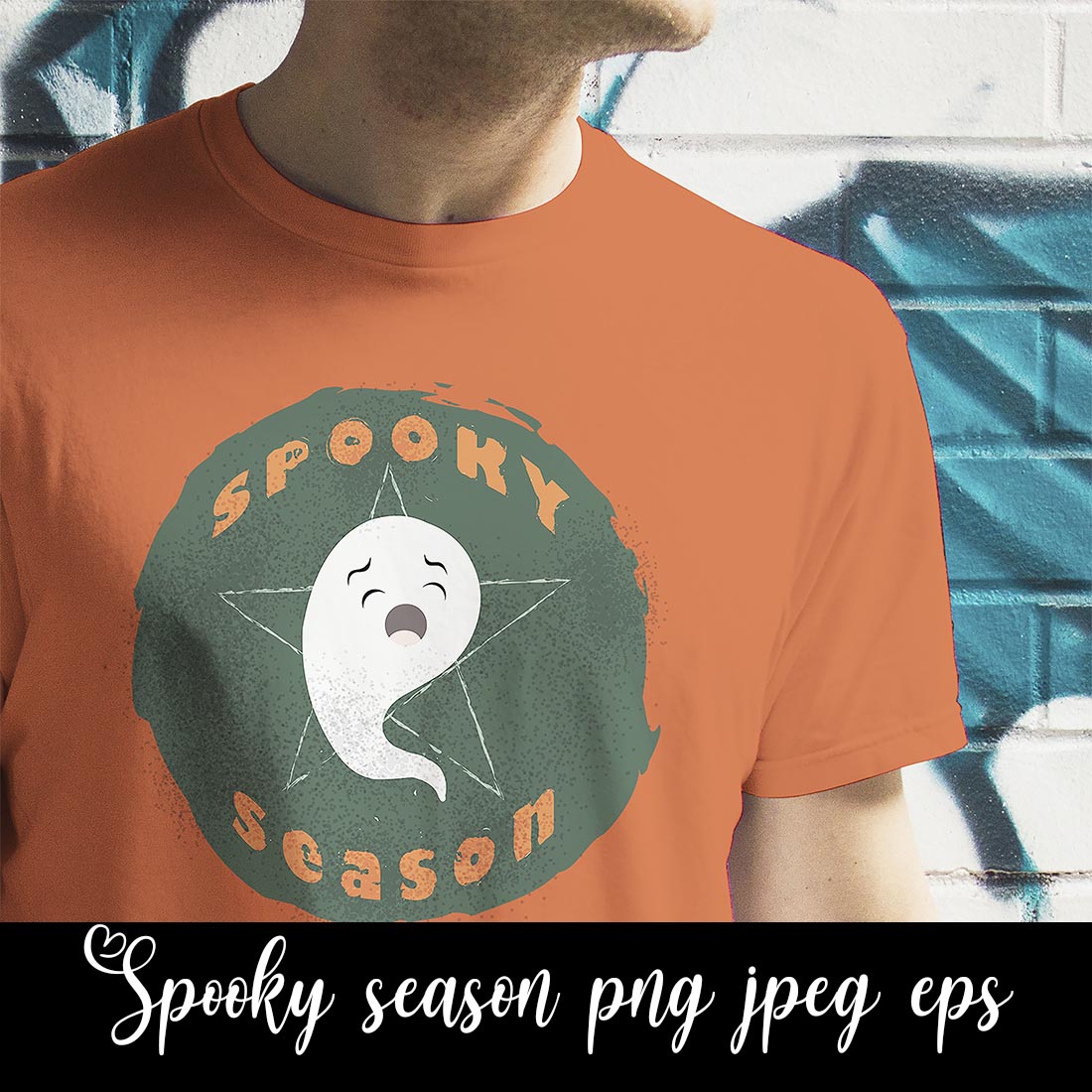 Halloween Spooky Ghost Sublimation preview image.