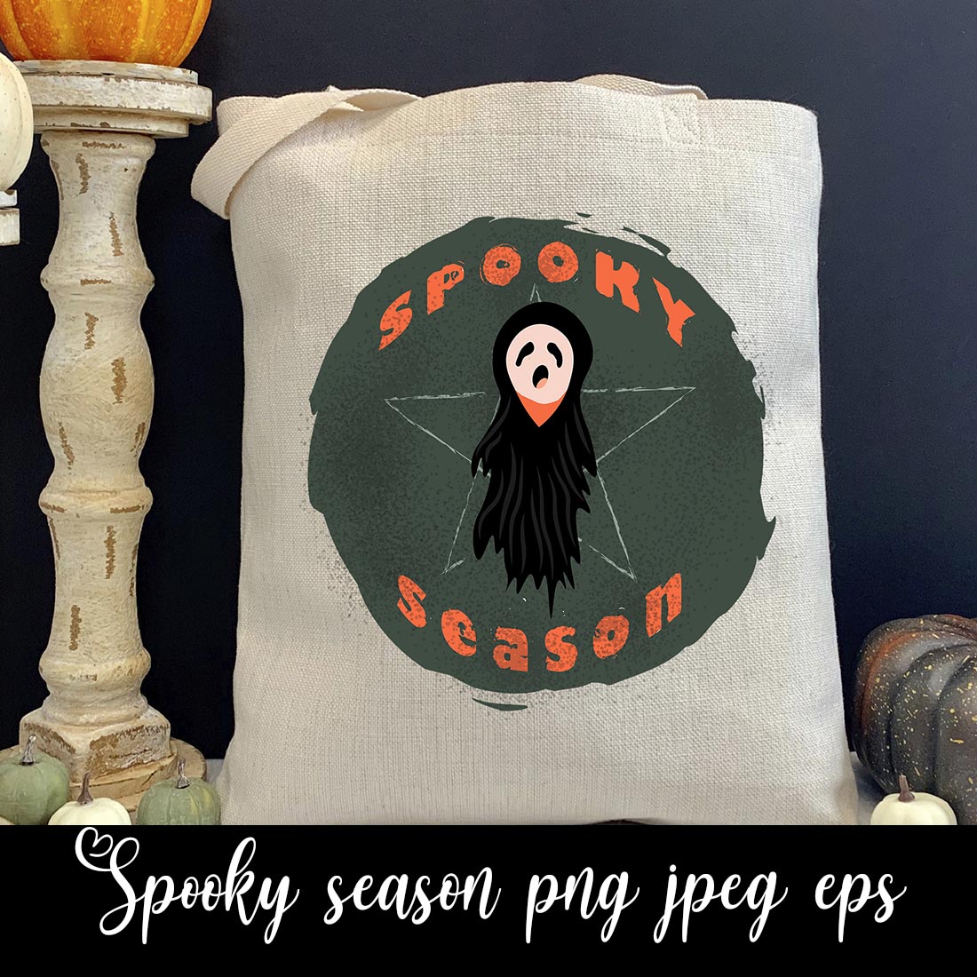 Halloween Spooky Season Ghost Sublimation preview image.