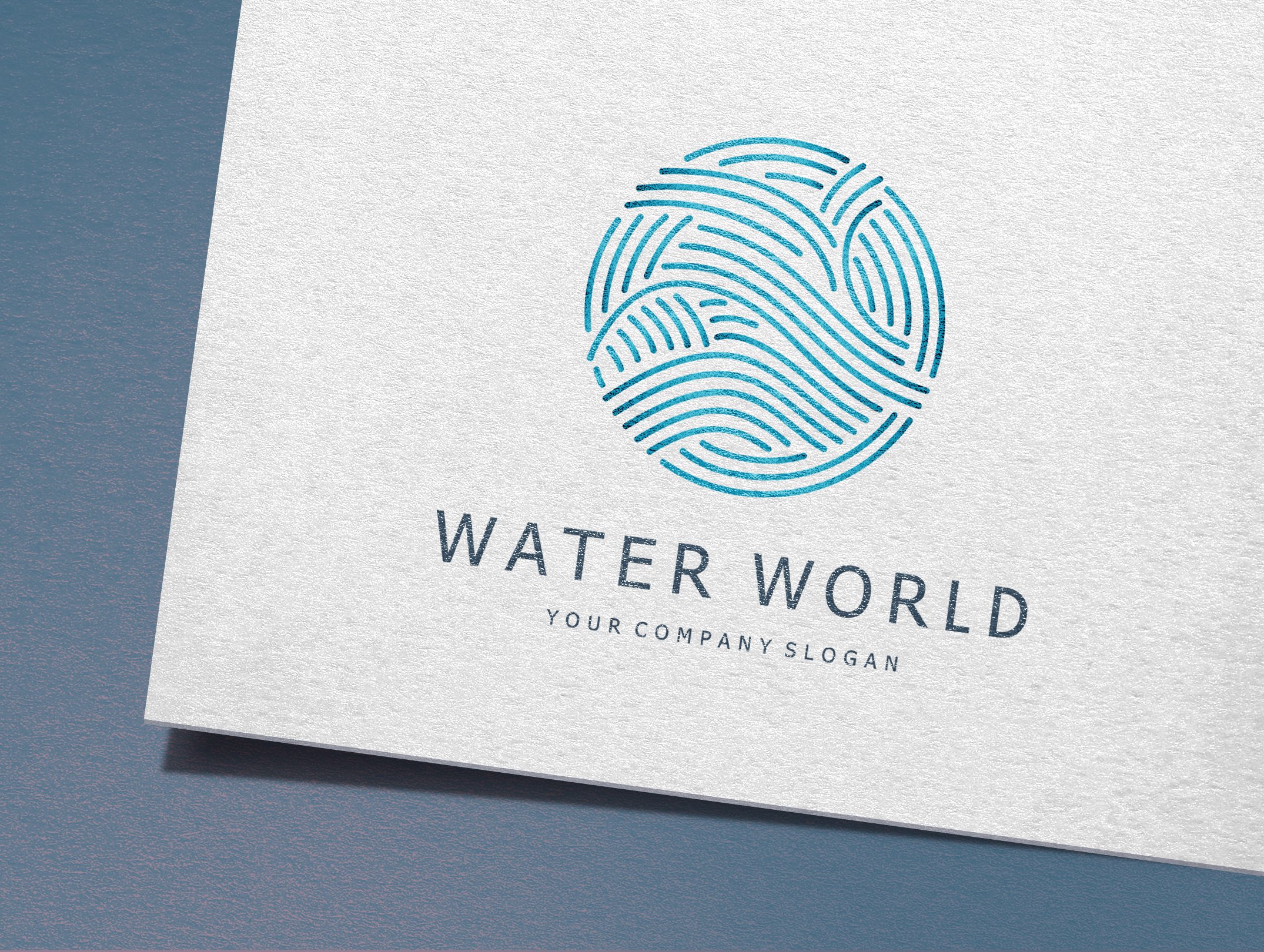 White matte paper with delicate and creative wave logo.