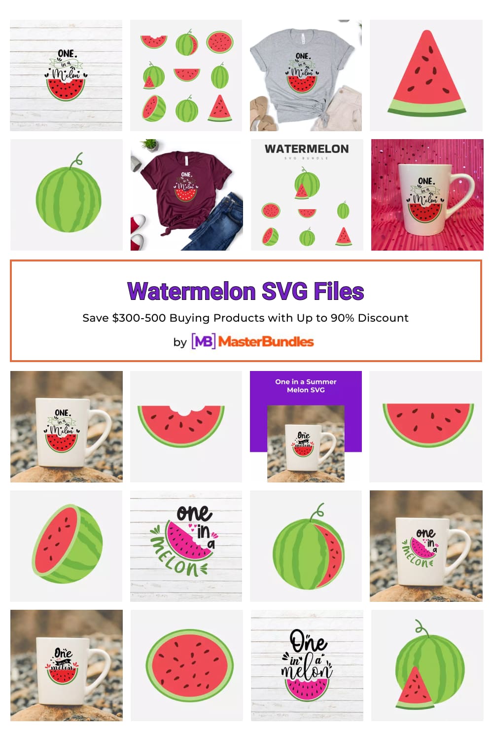 Watermelon SVG Files for Pinterest.
