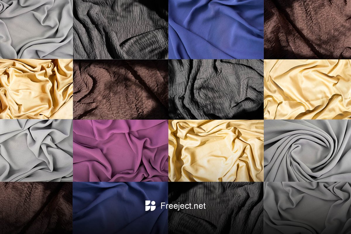 This Wavy Fabric Texture Background is a collection of various colorful rippled fabrics in abstract.
