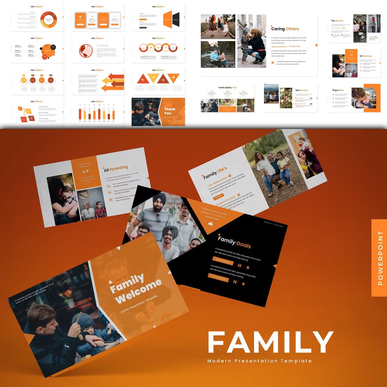 Welcome family powerpoint template from karkunstudio.