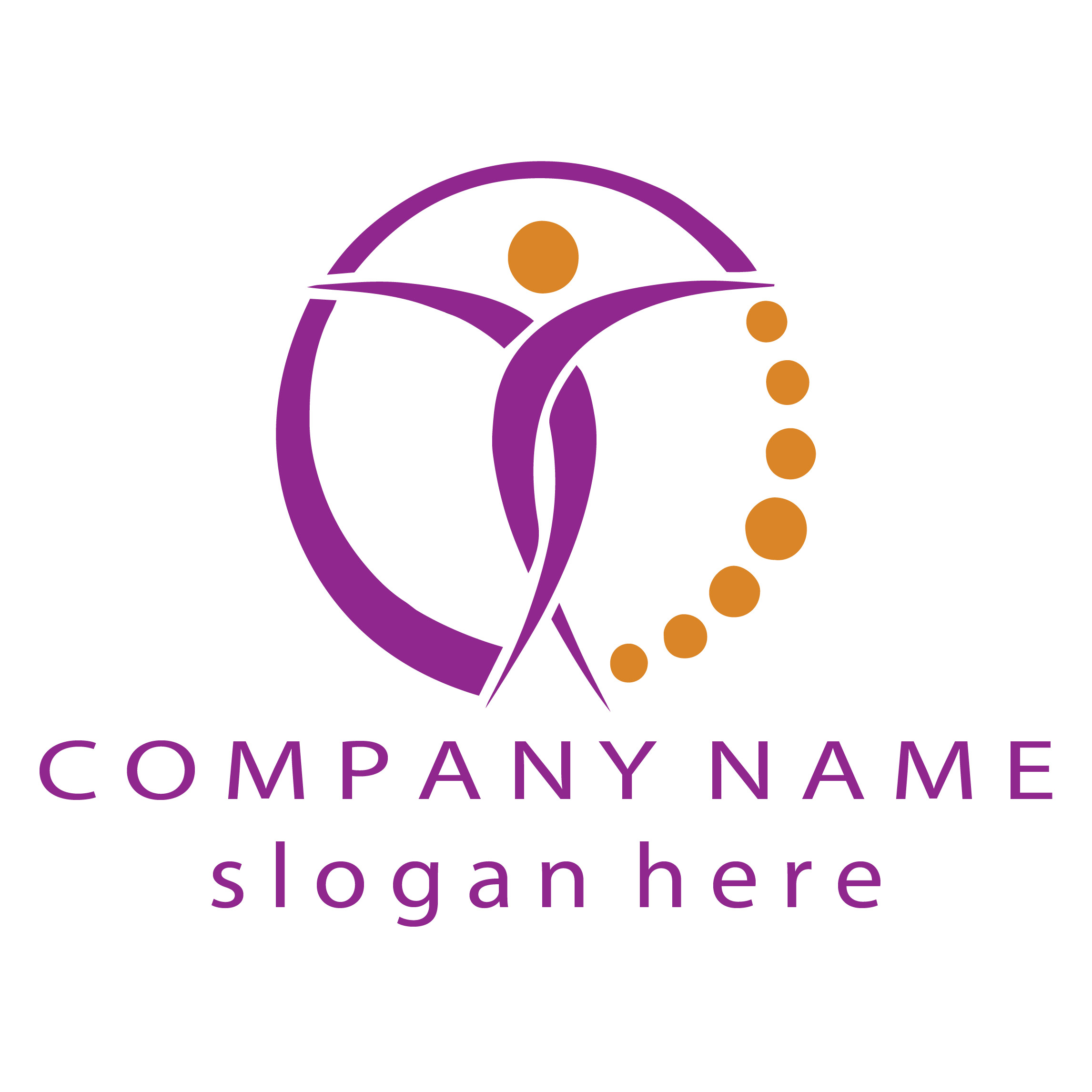 wellness, healthcare, nature therapy logo MasterBundles