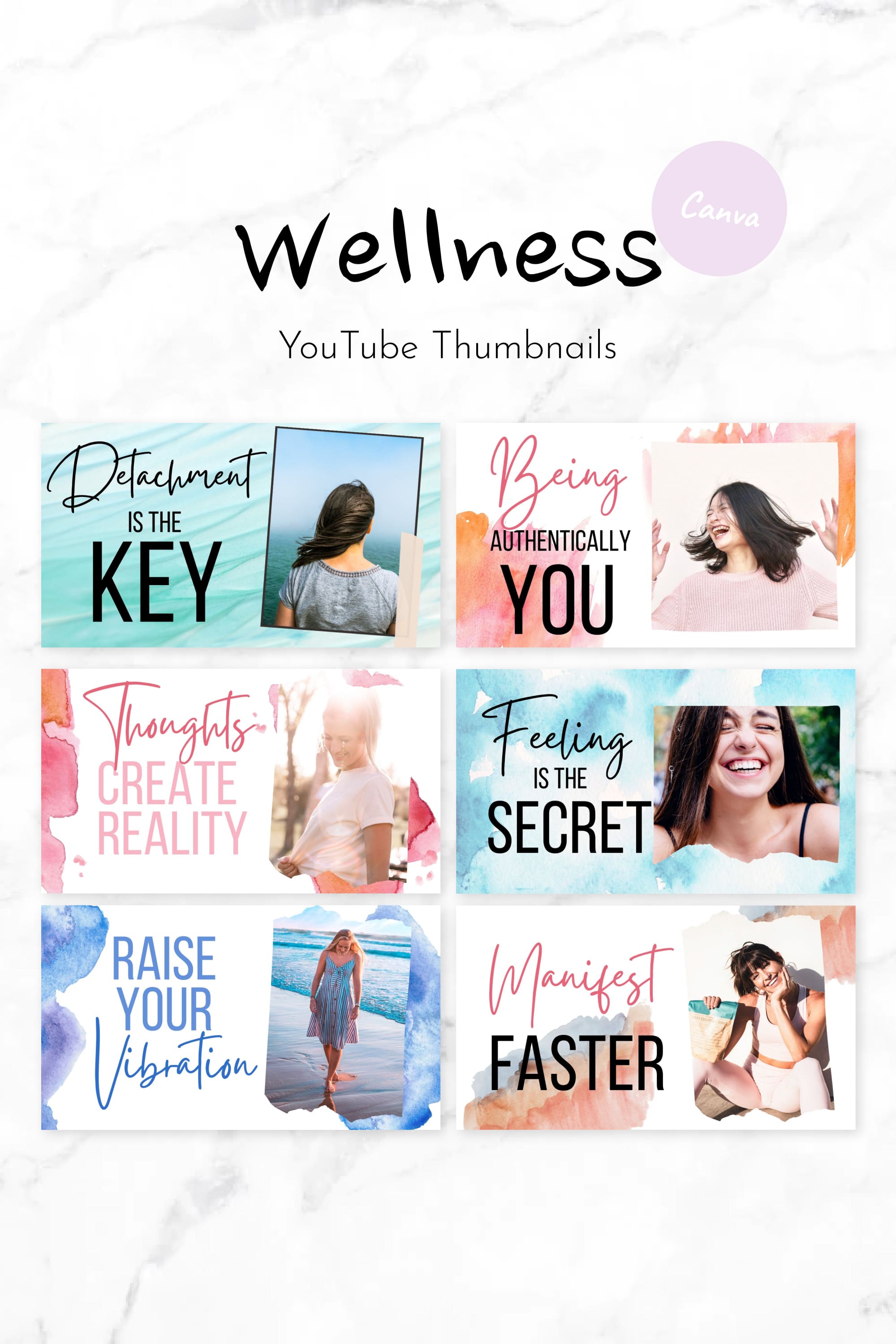 wellness youtube thumbnails canva pinterest