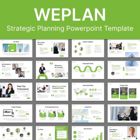 Weplan strategic planning powerpoint template - main image preview.