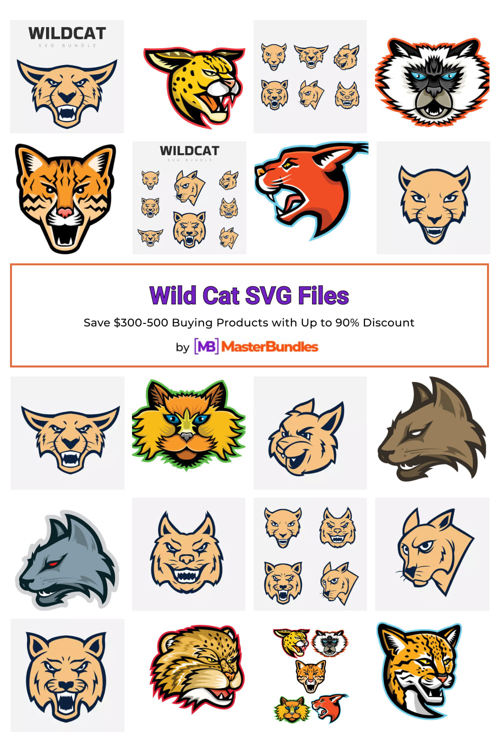 Wild Cat SVG Files for pinterest.