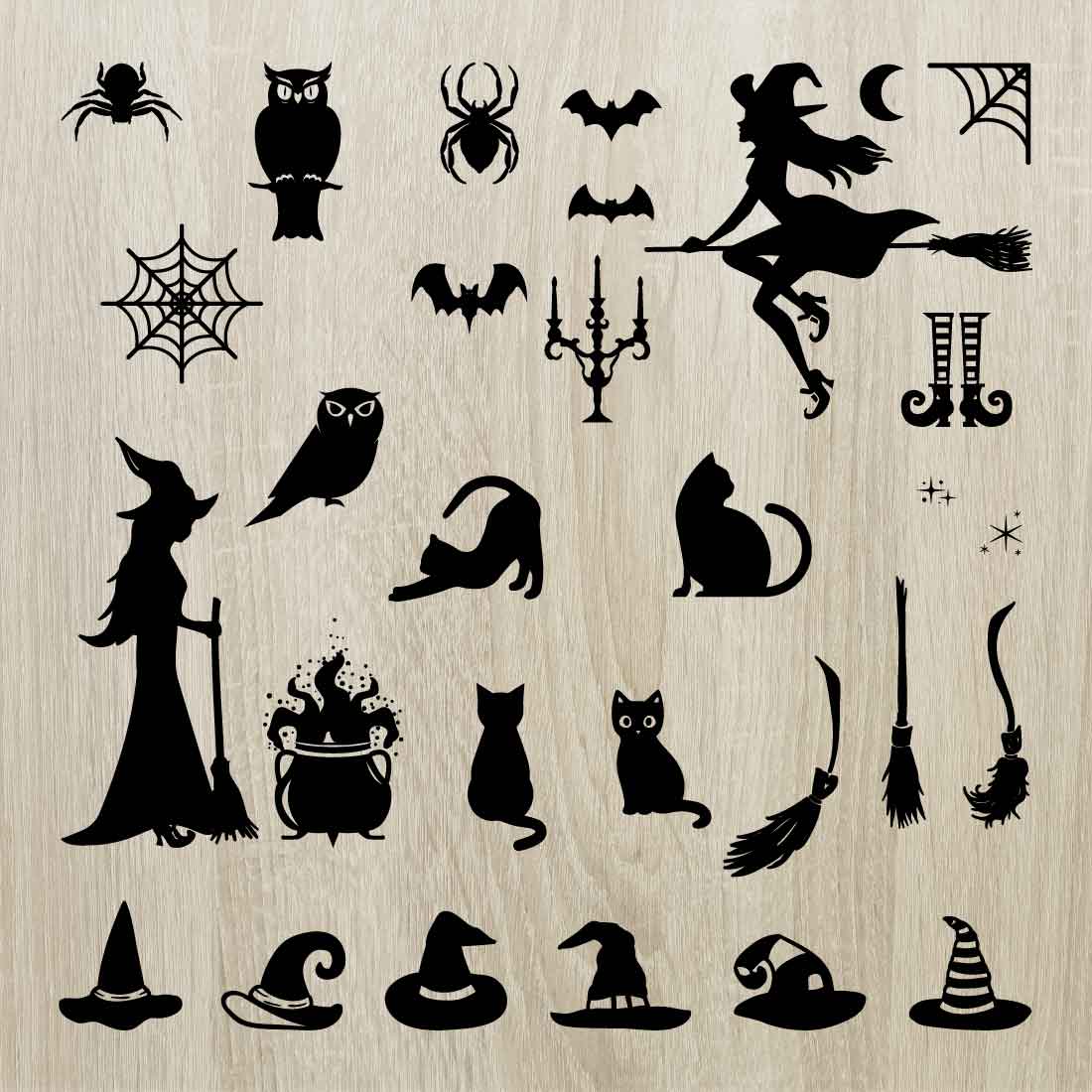 Halloween Silhouette Bundle preview image.