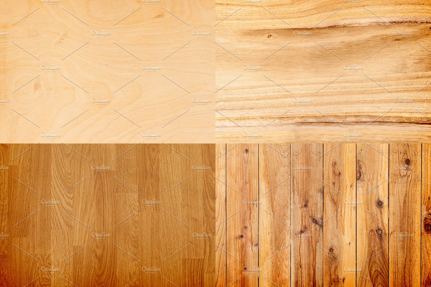 Light wooden textures.