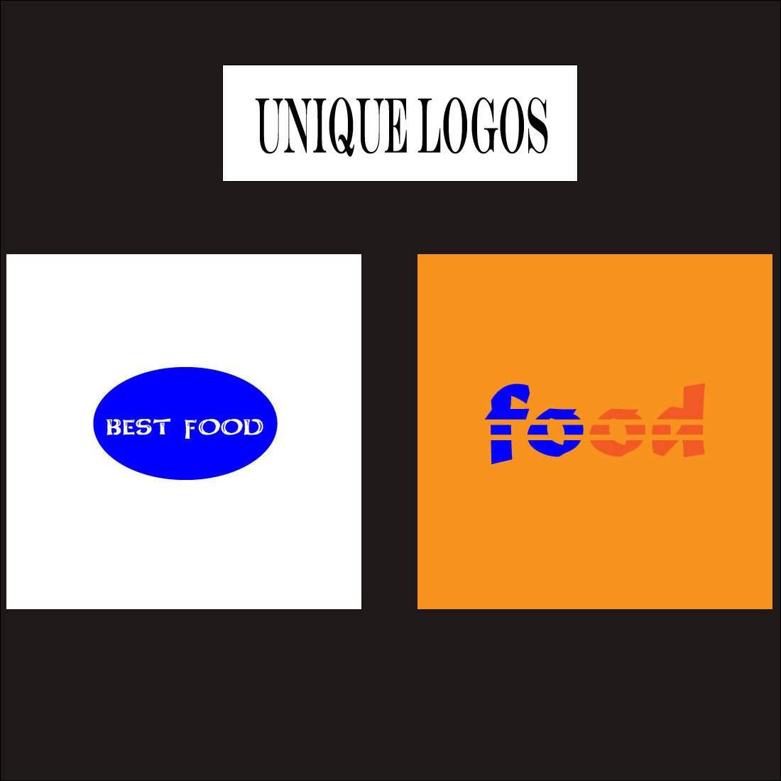 Unique Food Logo cover image.