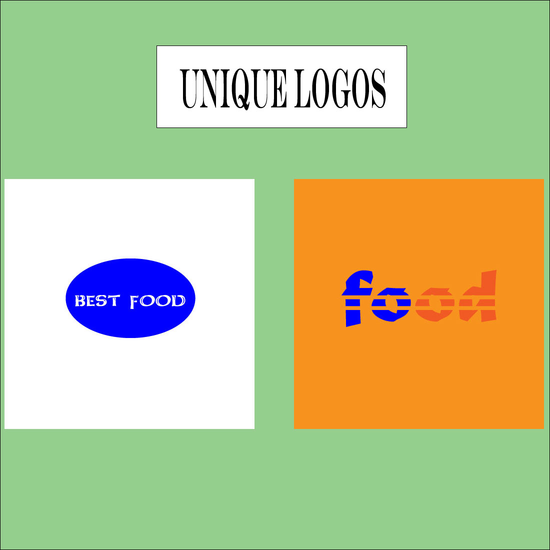 Unique Food Logo preview image.