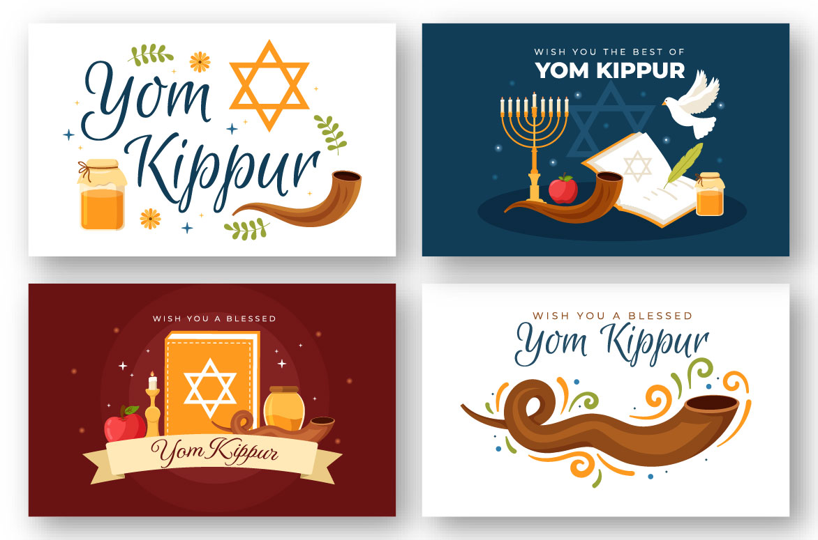 13 Yom Kippur Day Celebration Illustration Examples.
