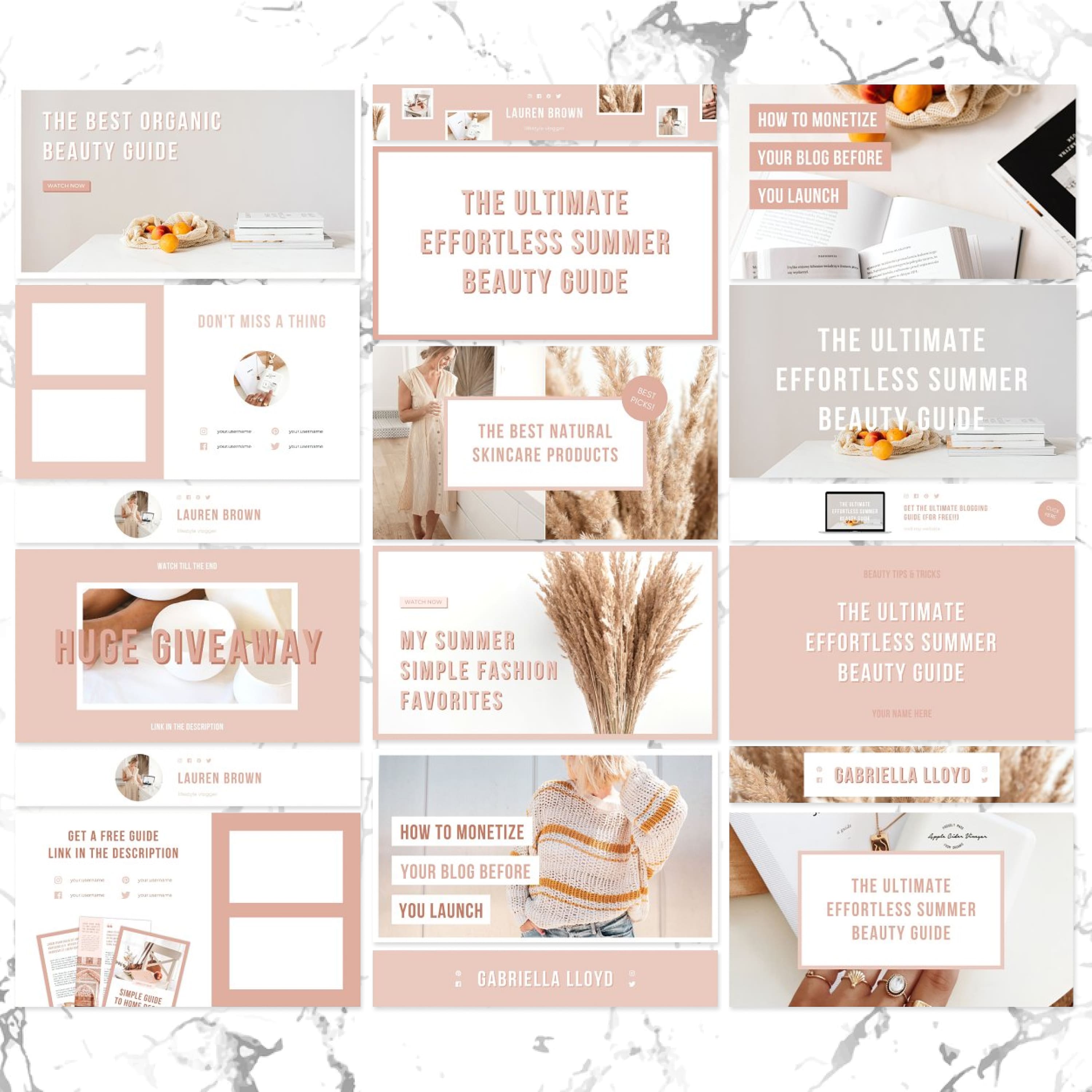 YouTube Branding Bundle For Canva cover.