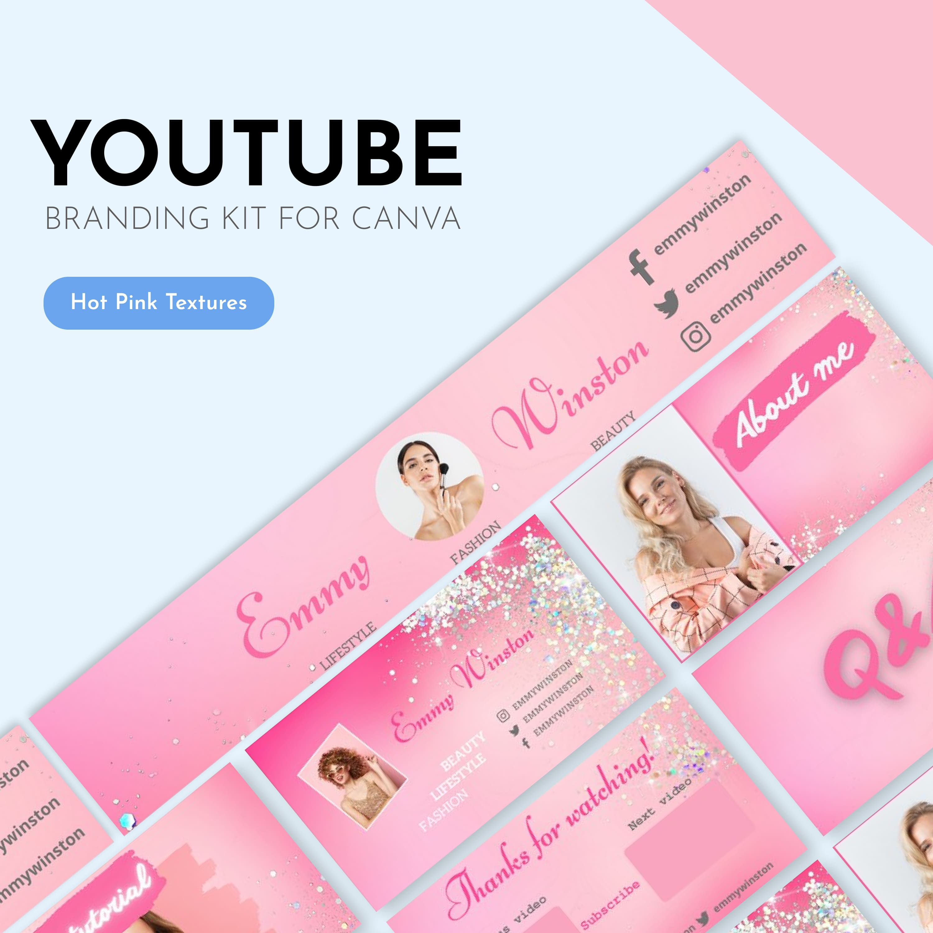 Youtube branding kit for Canva.