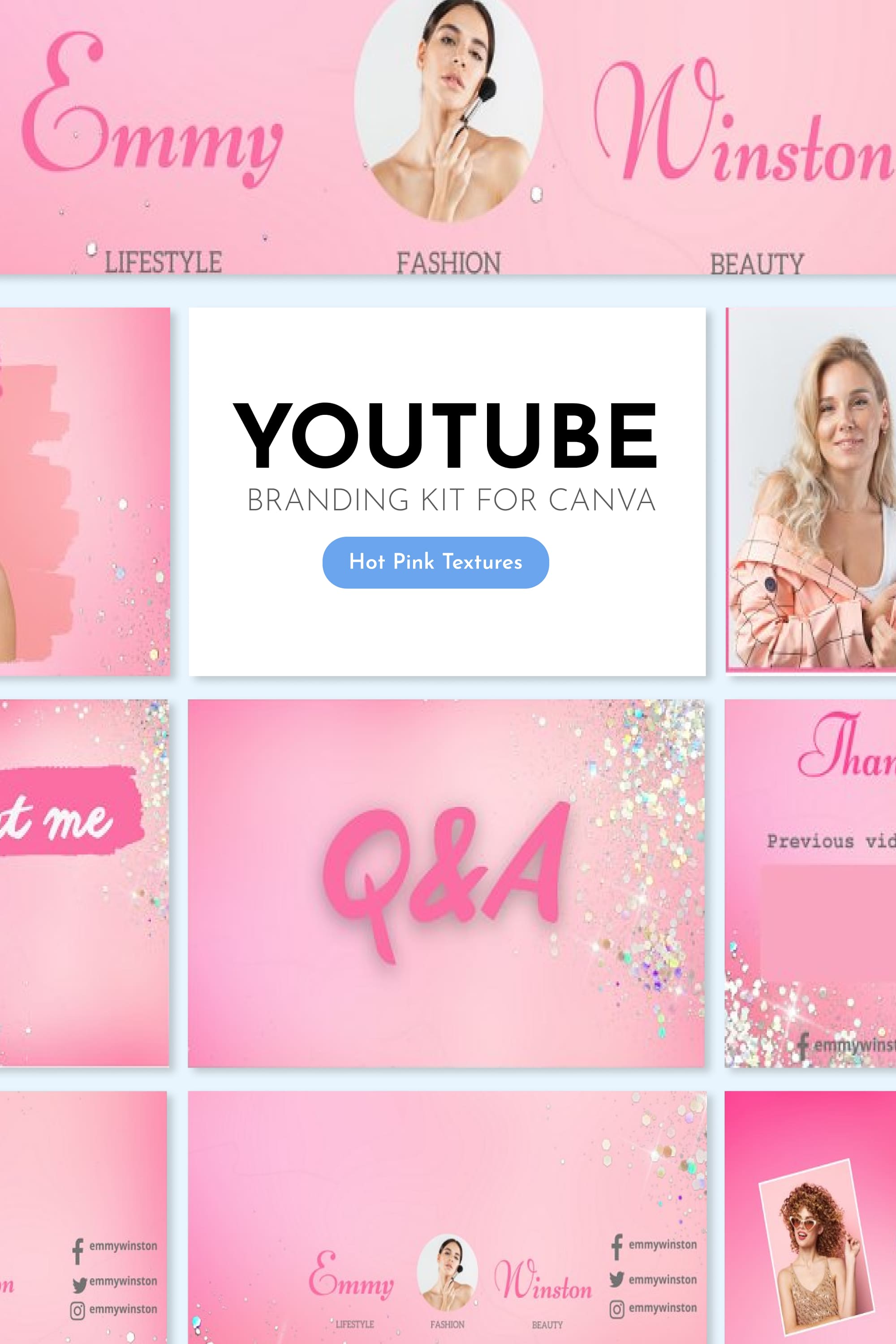 youtube branding kit for canva pinterest 1