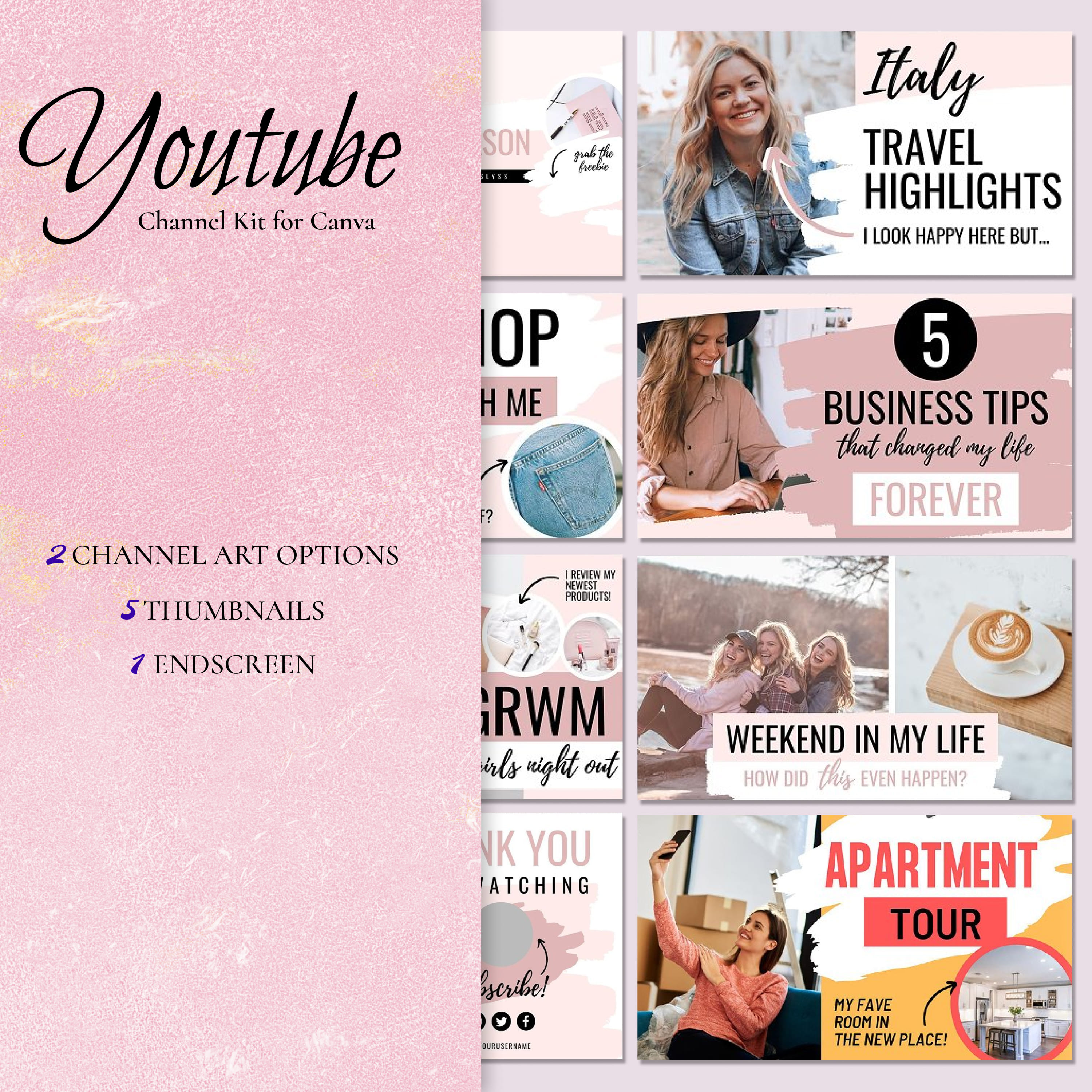 Youtube Channel Kit for Canva.