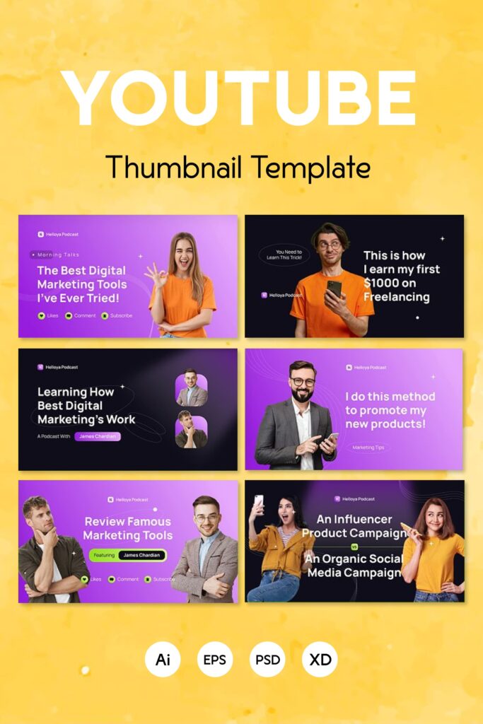 Youtube Thumbnail Template – MasterBundles