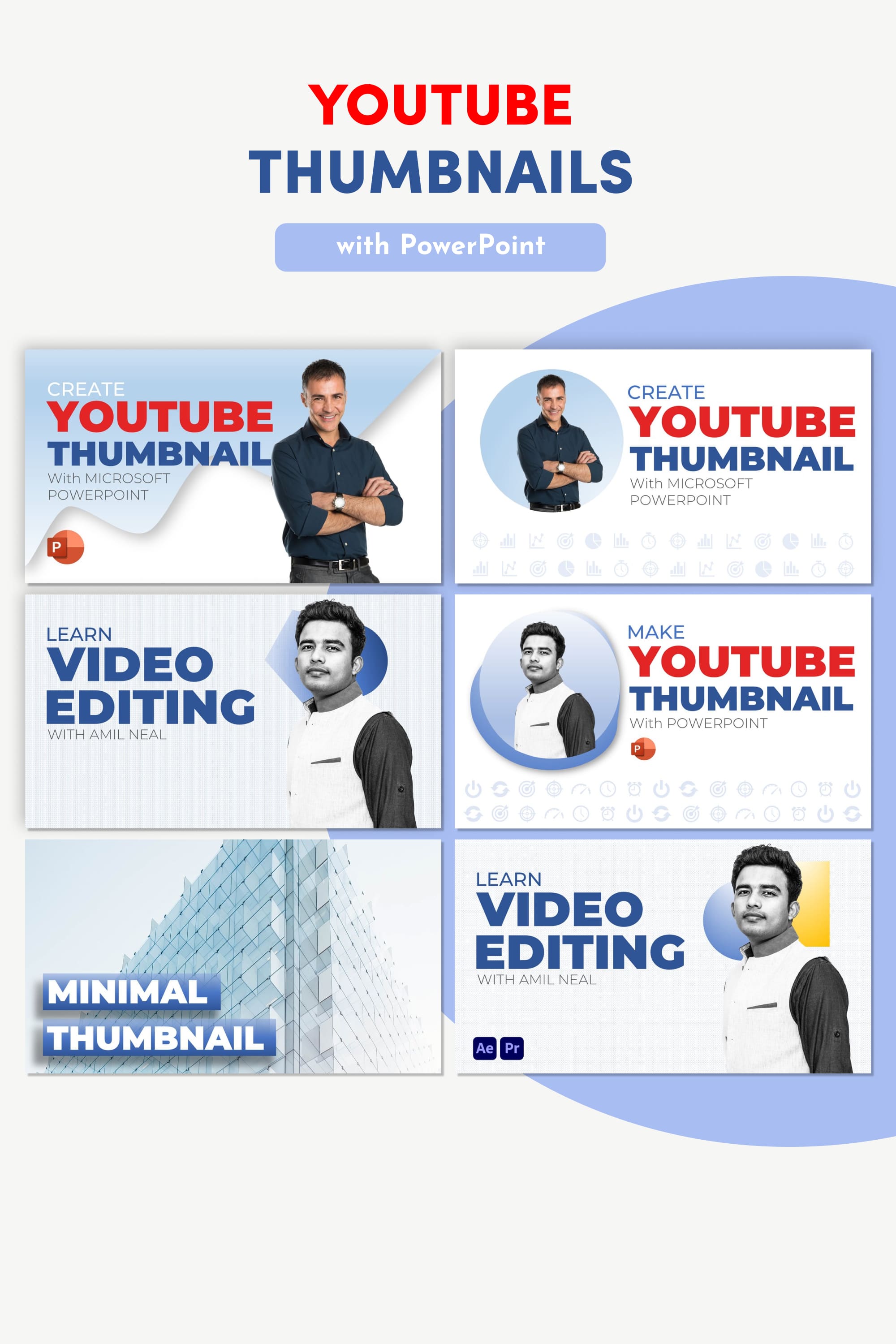 youtube thumbnails with powerpoint pinterest