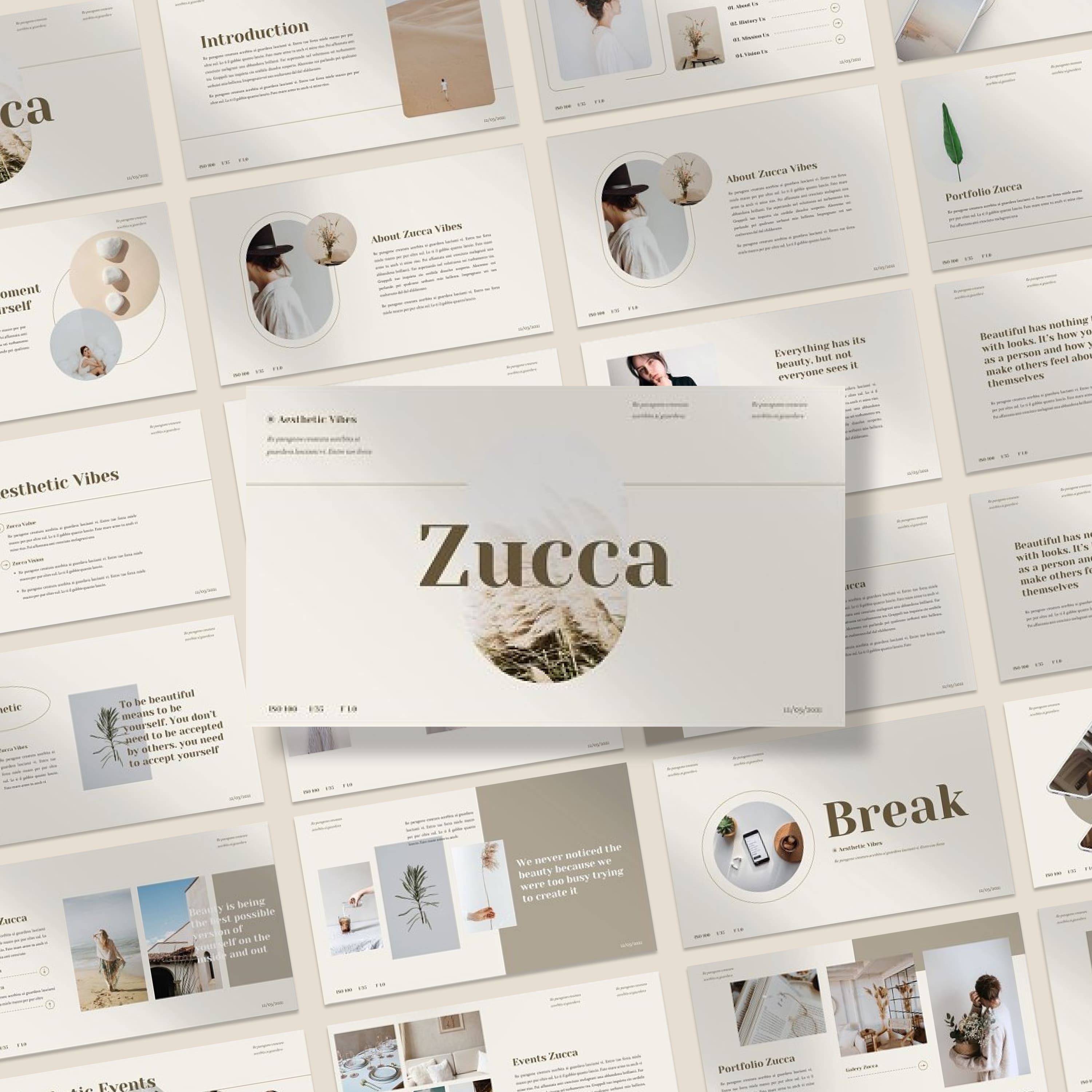 Zucca - Aesthetic Powerpoint cover.