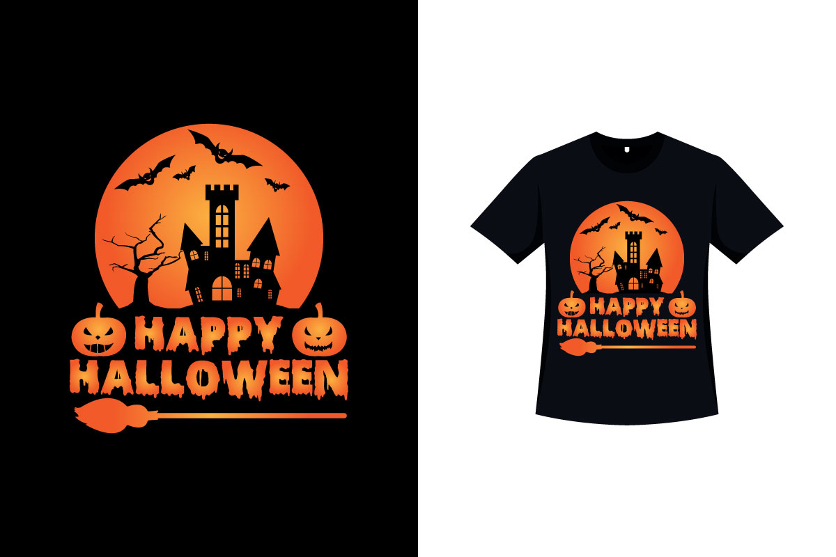Halloween Stylish T-shirt SVG Preview image.