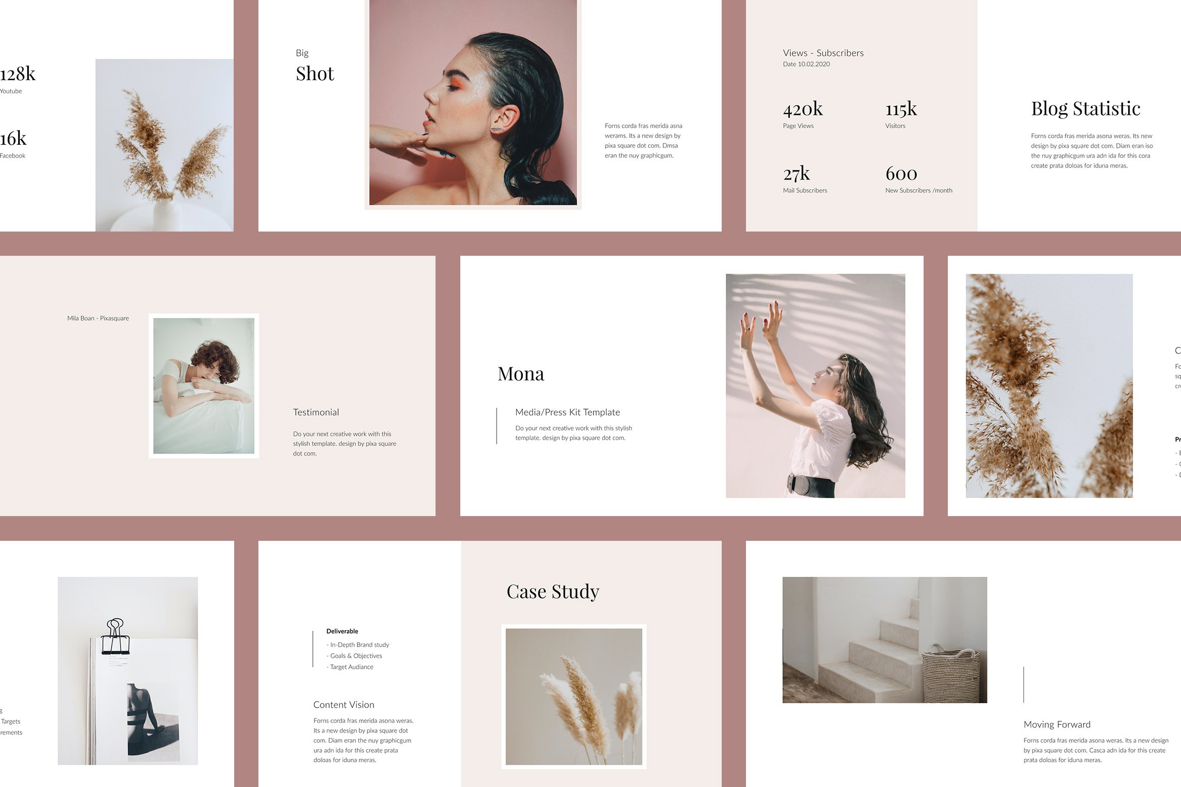 Pastel template for modern beauty industry.