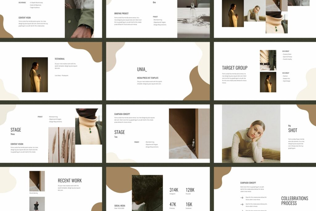 UNIA Media Kit Google Slide Template – MasterBundles
