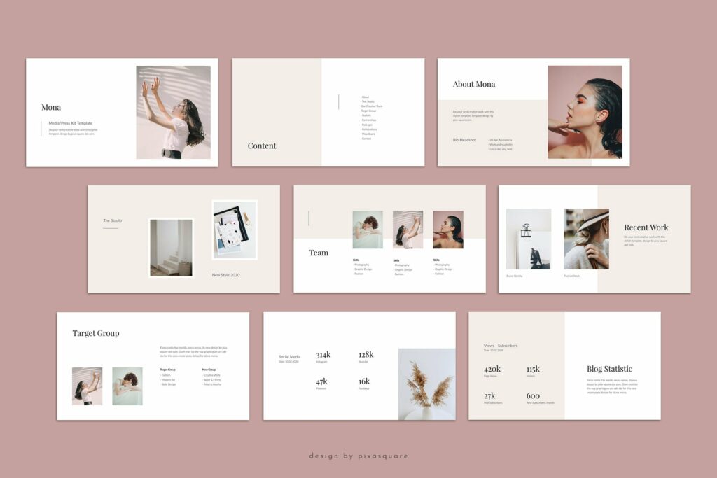 MONA Media Kit Google Slide Template – MasterBundles