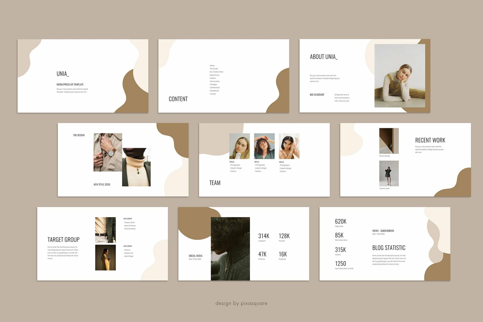 UNIA Media Kit Google Slide Template – MasterBundles