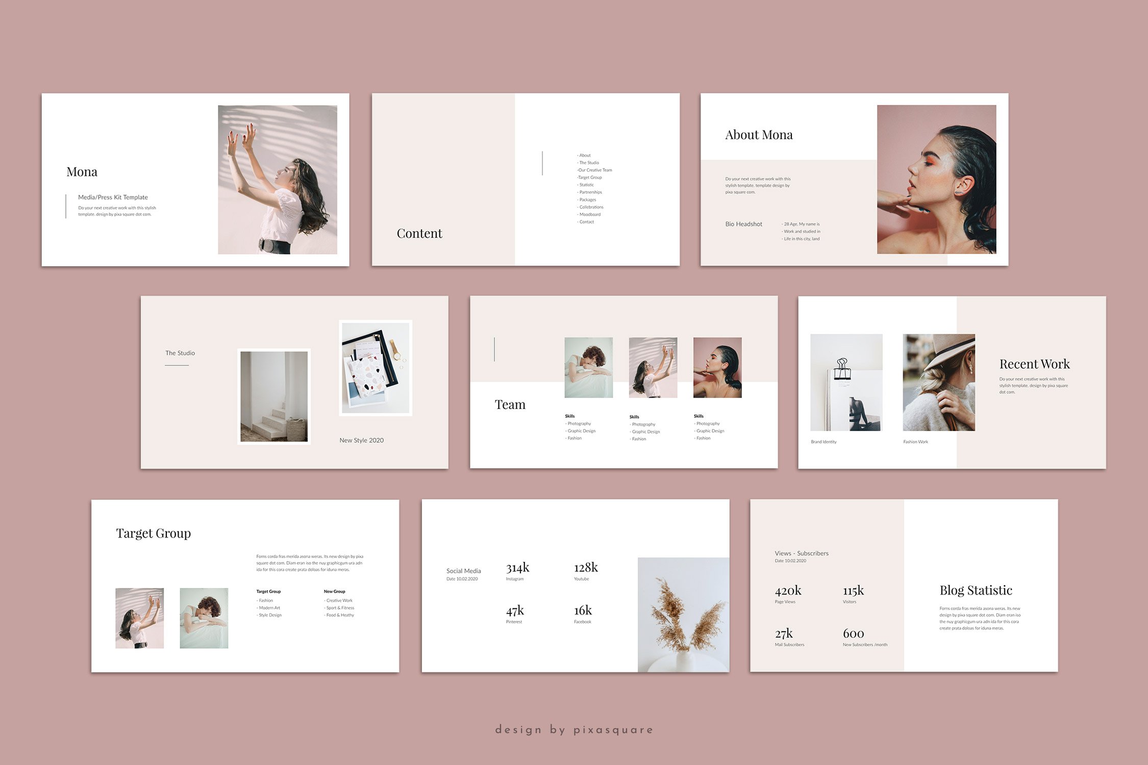 Light template with pastel colors and cool design.