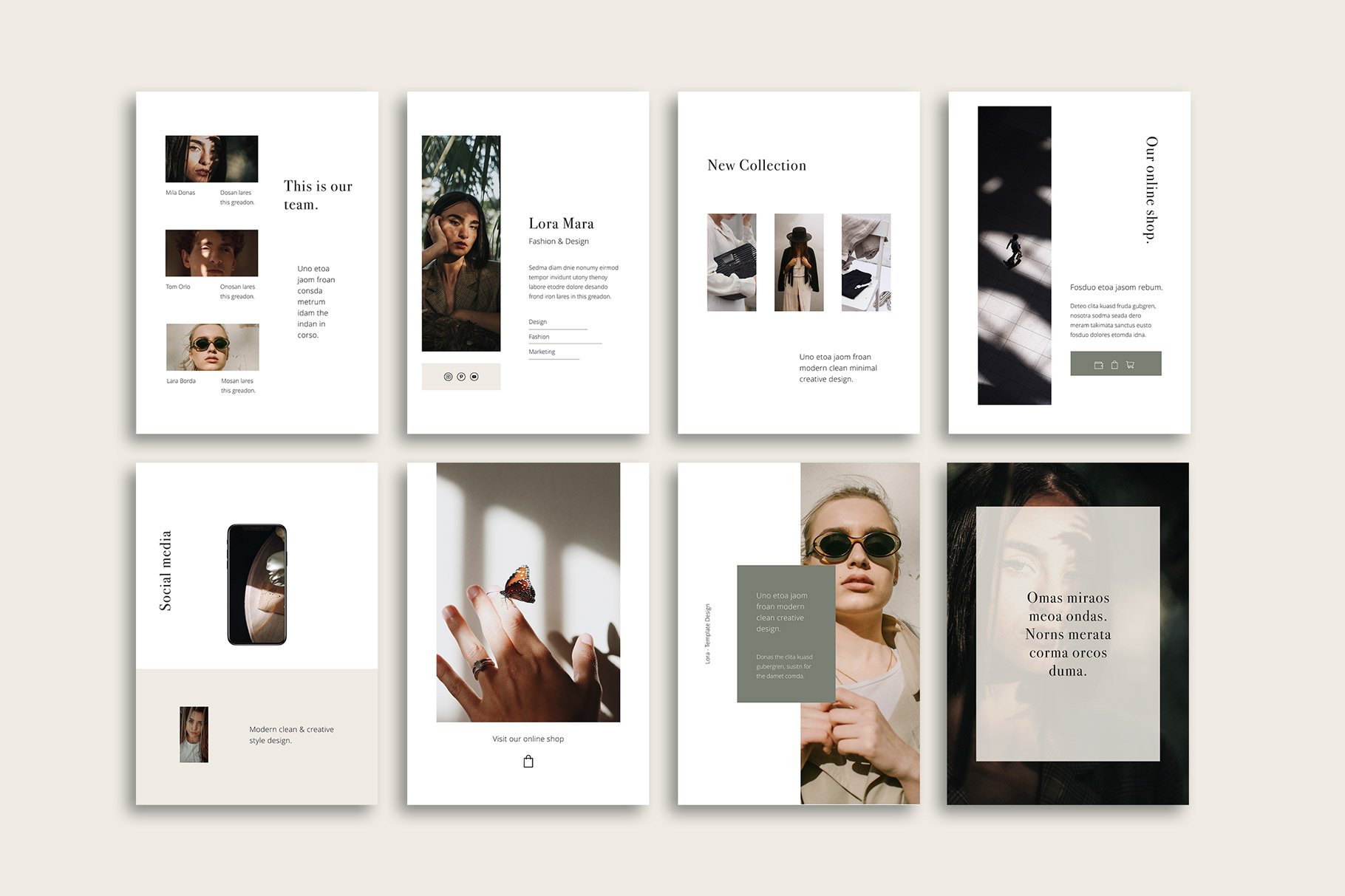 Minimalistic template with cool slide designs.