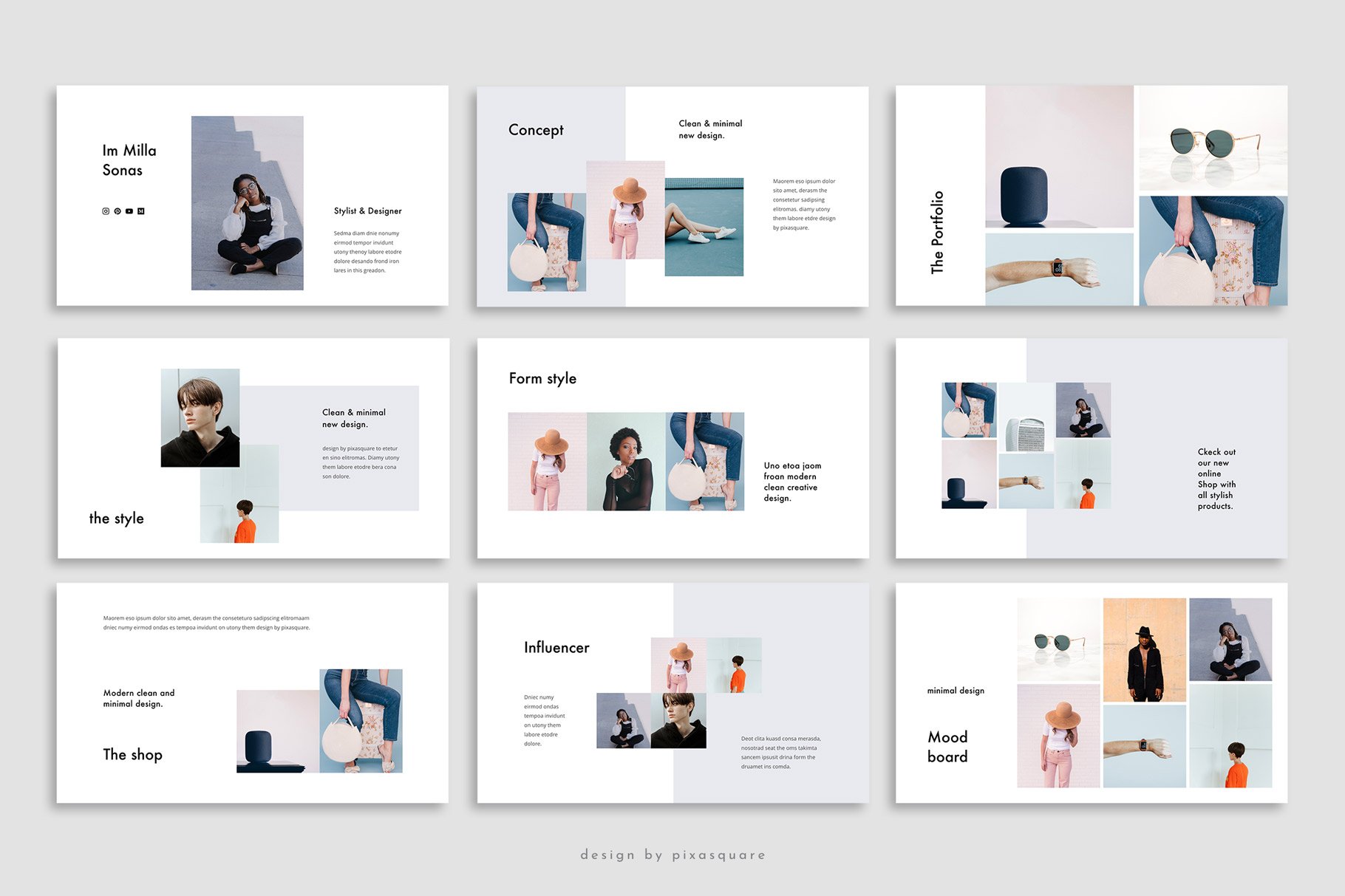 Cool pastel template for contemporary topics and ideas.