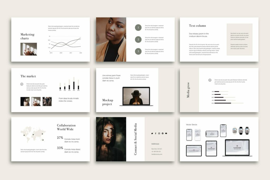 Lora - Powerpoint Template – Masterbundles