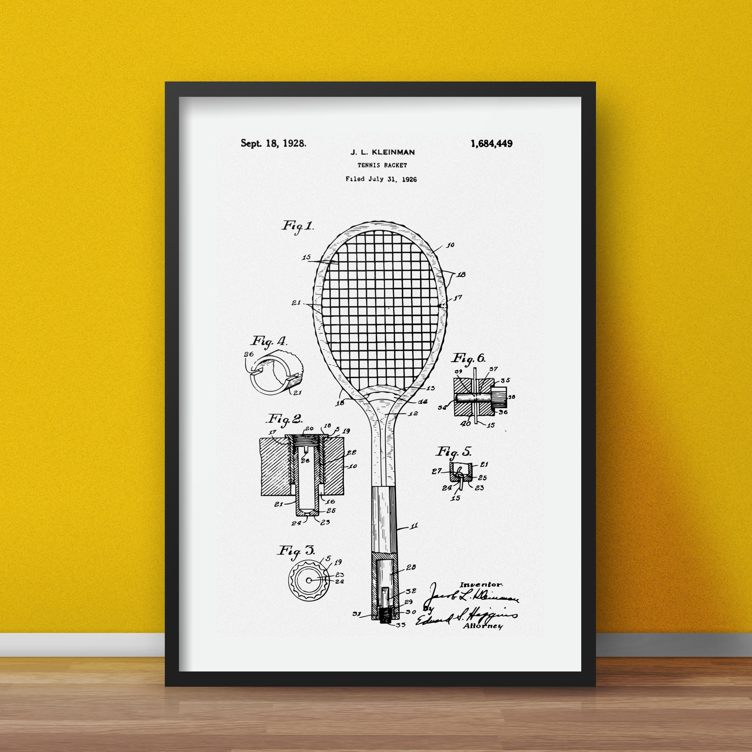 Creative poster with tennis racket.