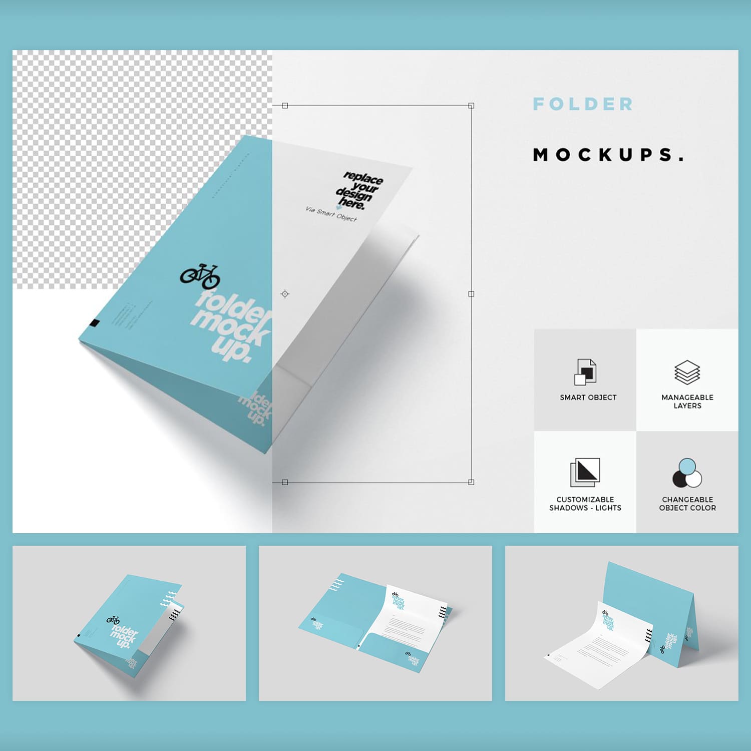 A pack of images of paper folders with great designs.
