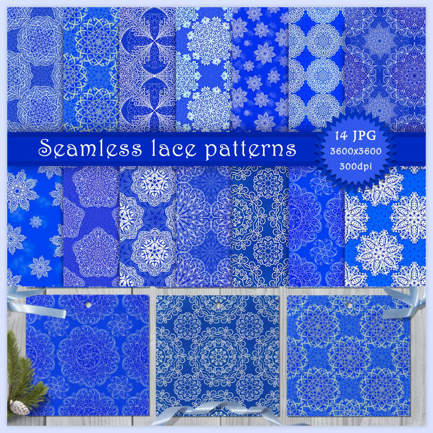 Seamless Lace Patterns.