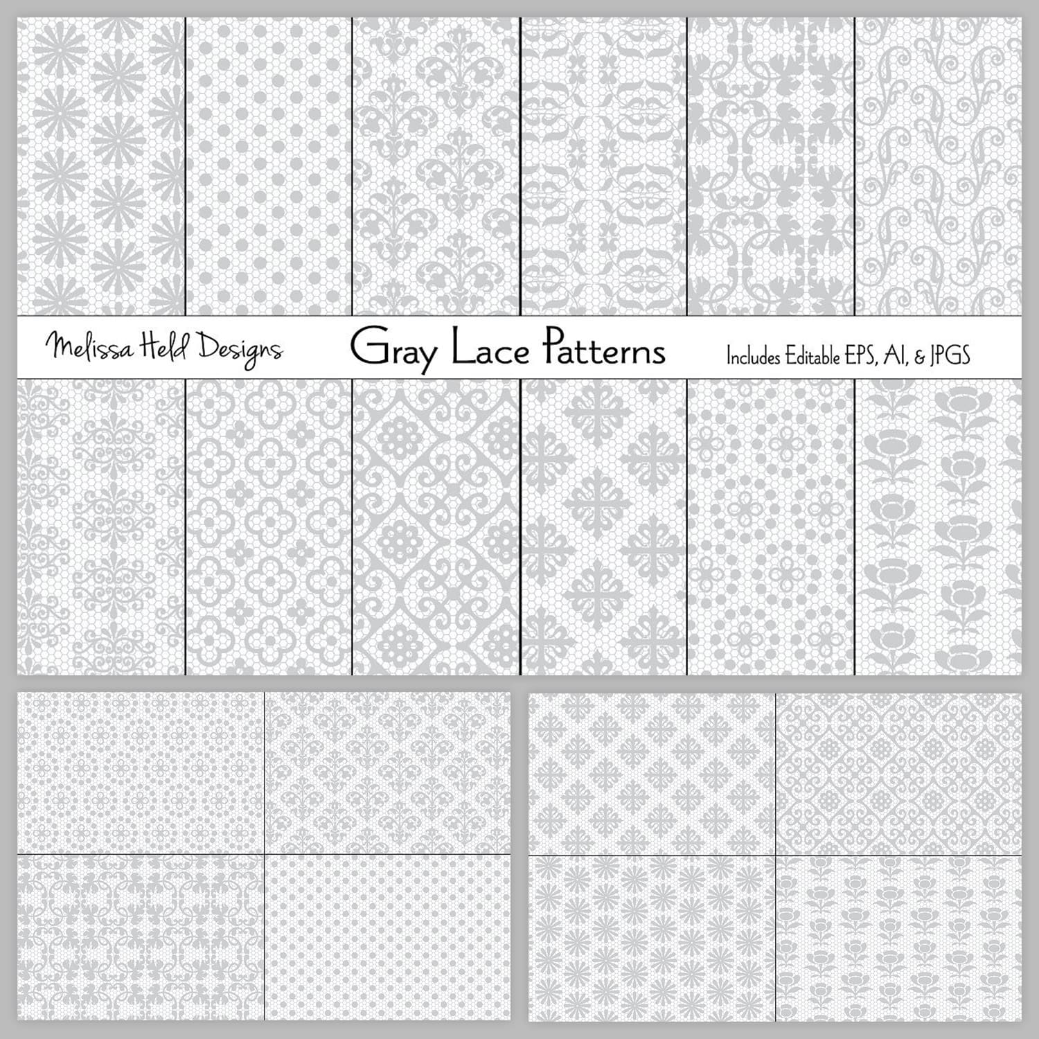 Gray Lace Patterns.