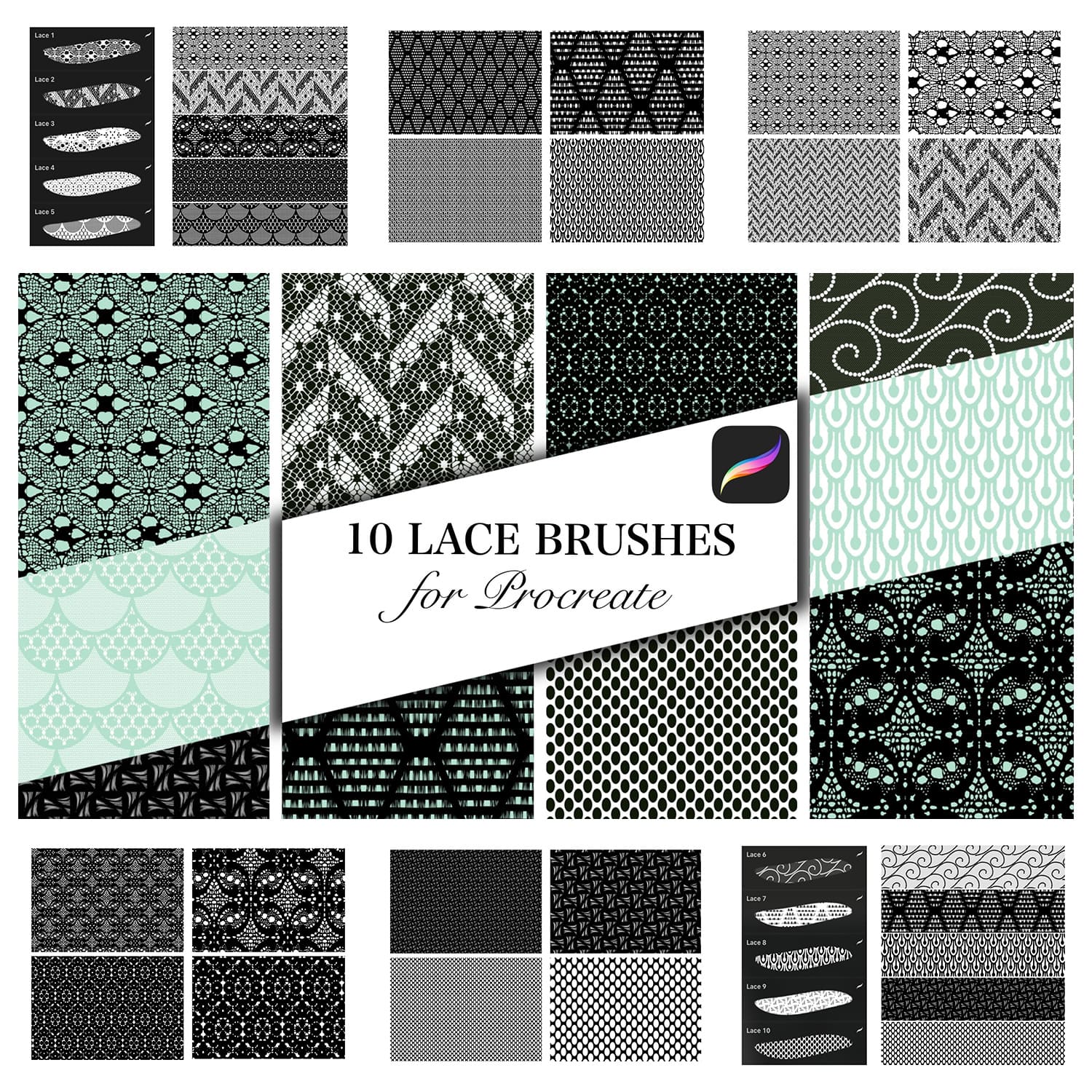 Seamless Lace Patterns – MasterBundles